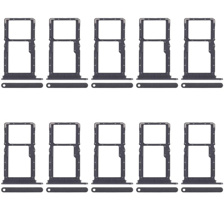 For Xiaomi Poco X6 Neo 5G 10pcs SIM Card Tray + SIM Card Tray / Micro SD Card Tray (Black) - Card Tray by buy2fix | Online Shopping UK | buy2fix