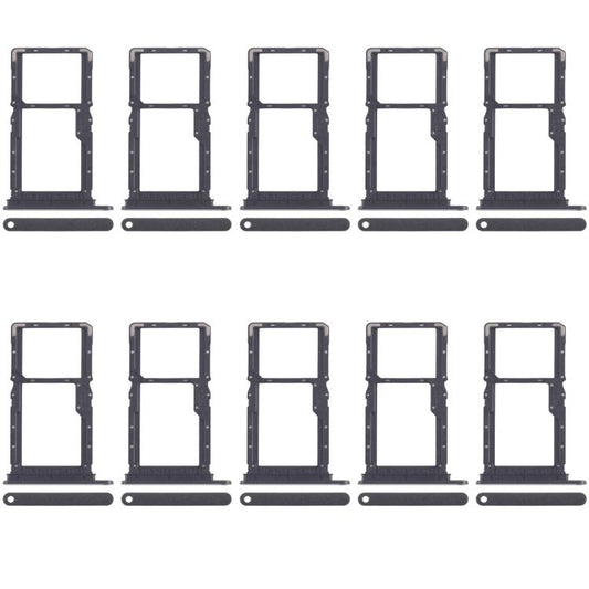 For Xiaomi Poco X6 Neo 5G 10pcs SIM Card Tray + SIM Card Tray / Micro SD Card Tray (Black) - Card Tray by buy2fix | Online Shopping UK | buy2fix