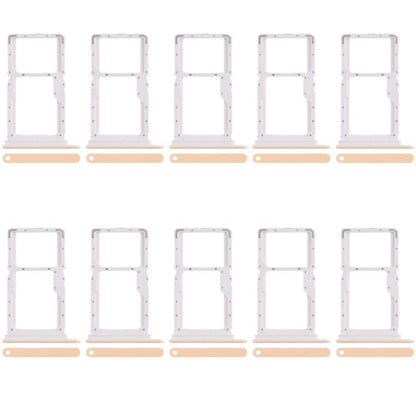 For Xiaomi Poco X6 Neo 5G 10pcs SIM Card Tray + SIM Card Tray / Micro SD Card Tray (Gold) - Card Tray by buy2fix | Online Shopping UK | buy2fix