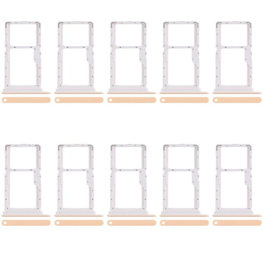 For Xiaomi Poco X6 Neo 5G 10pcs SIM Card Tray + SIM Card Tray / Micro SD Card Tray (Gold) - Card Tray by buy2fix | Online Shopping UK | buy2fix