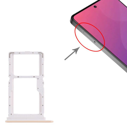 For Xiaomi Poco X6 Neo 5G 10pcs SIM Card Tray + SIM Card Tray / Micro SD Card Tray (Gold) - Card Tray by buy2fix | Online Shopping UK | buy2fix