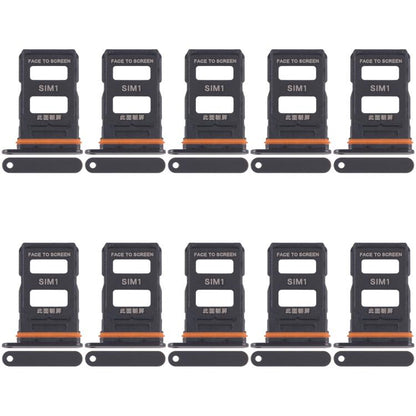 For Xiaomi 14 Ultra 10pcs SIM Card Tray + SIM Card Tray (Black) - Card Tray by buy2fix | Online Shopping UK | buy2fix