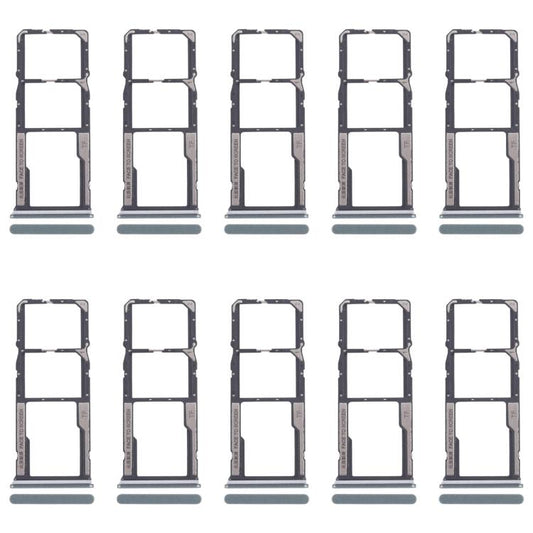 For Xiaomi Poco M6 Pro 4G 10pcs SIM Card Tray + SIM Card Tray + Micro SD Card Tray (Green) - Card Tray by buy2fix | Online Shopping UK | buy2fix