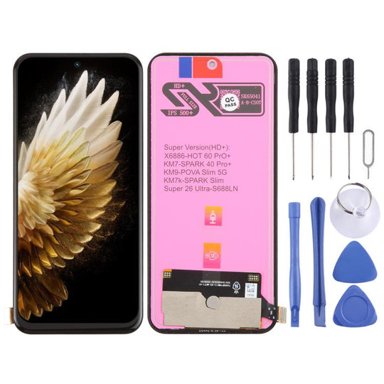 For Tecno Spark 40 Pro+ KM7 TFT LCD Screen with Digitizer Full Assembly