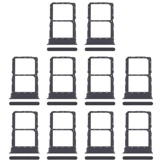 For Honor X7b 5G 10pcs Original SIM Card Tray + SIM Card Tray (Black)