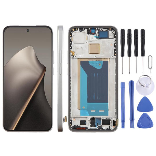 For Xiaomi 15T Original LCD Screen Digitizer Full Assembly with Frame (Silver)