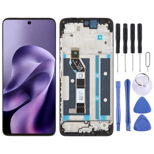For Motorola Moto G17 Power Original LCD Screen Digitizer Full Assembly with Frame