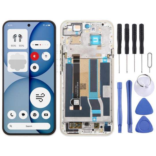 For Nothing Phone 4a A069 AMOLED Original LCD Screen Digitizer Full Assembly with Frame (White)