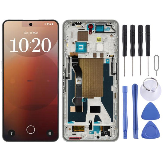 For Nothing Phone 3a Pro A059P Original LCD Screen Digitizer Full Assembly with Frame (Grey)