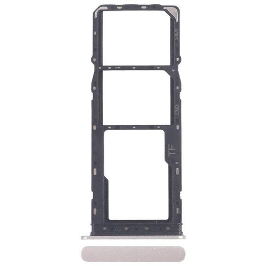 For ZTE Blade A76 4G Z2474 SIM Card Tray + SIM Card Tray + Micro SD Card Tray (Silver)