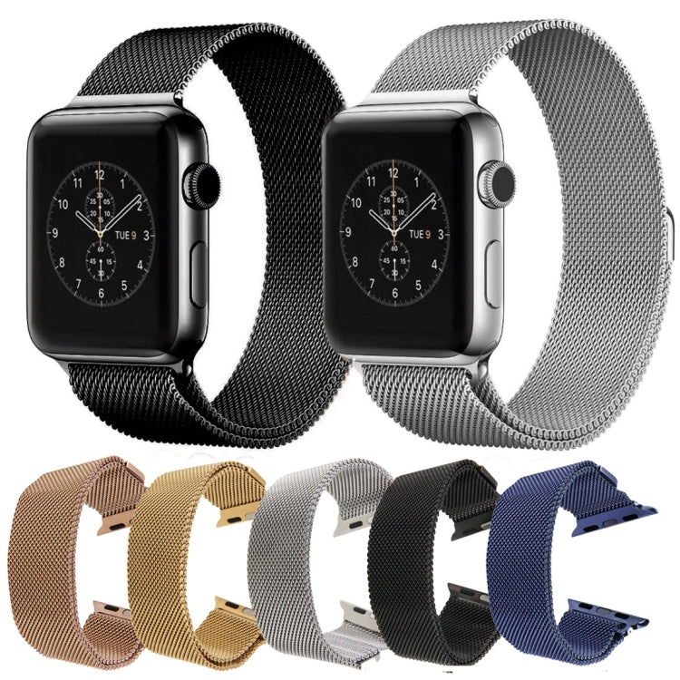 For Apple Watch 38mm Milanese Loop Magnetic Stainless Steel Watch Band(Blue) - Watch Bands by buy2fix | Online Shopping UK | buy2fix