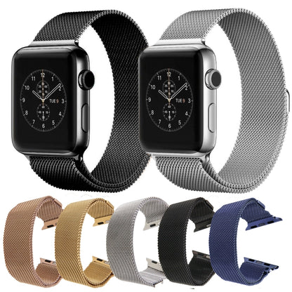 For Apple Watch 38mm Milanese Loop Magnetic Stainless Steel Watch Band(Blue) - Watch Bands by buy2fix | Online Shopping UK | buy2fix