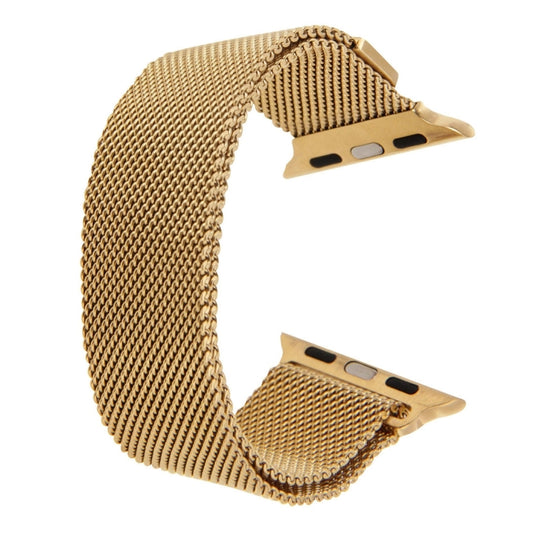 For Apple Watch 42mm Milanese Loop Magnetic Stainless Steel Watch Band(Gold) by buy2fix