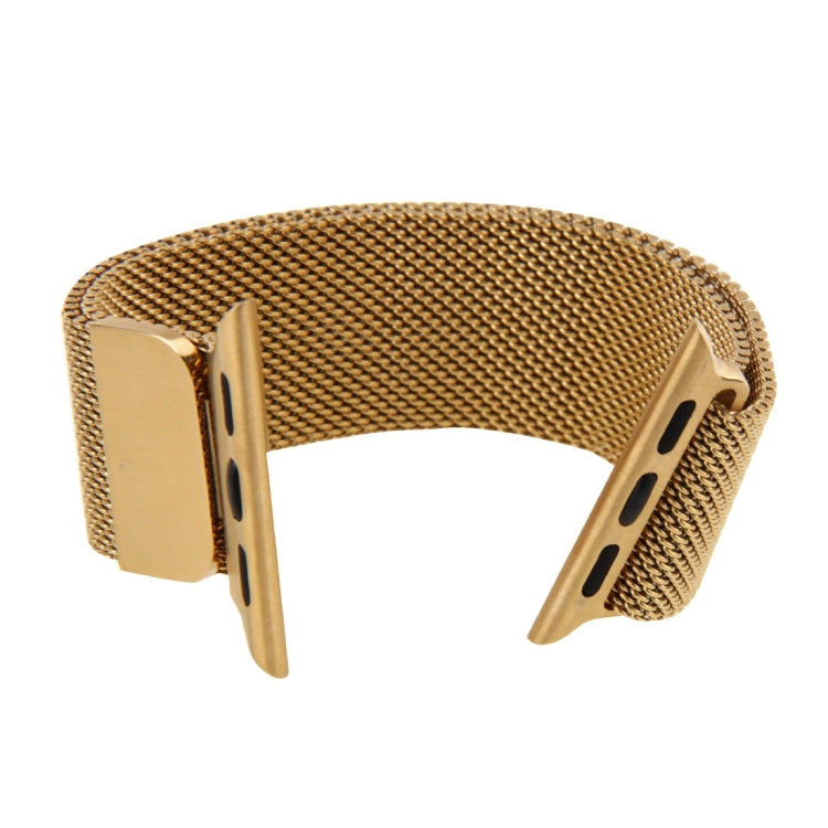For Apple Watch 42mm Milanese Loop Magnetic Stainless Steel Watch Band(Gold) by buy2fix