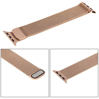 For Apple Watch 42mm Milanese Loop Magnetic Stainless Steel Watch Band(Rose Gold) by buy2fix