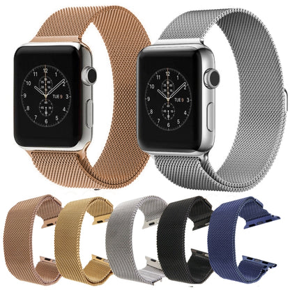 For Apple Watch 42mm Milanese Loop Magnetic Stainless Steel Watch Band(Rose Gold) by buy2fix