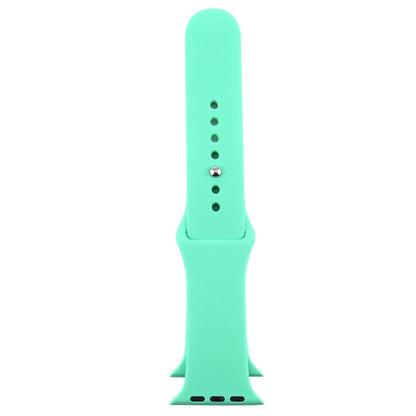 For Apple Watch Series 10 42mm / 9&8&7 41mm / SE 3&SE 2&6&SE&5&4 40mm / 3&2&1 38mm 3 in 1 Rubber Watch Band with Pin Buckle(Leave Fragrant Green) by buy2fix