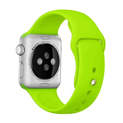 For Apple Watch Series 10 42mm / 9&8&7 41mm / SE 3&SE 2&6&SE&5&4 40mm / 3&2&1 38mm 3 in 1 Rubber Watch Band with Pin Buckle(Green) by buy2fix