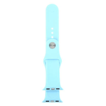 For Apple Watch Series 10 42mm / 9&8&7 41mm / SE 3&SE 2&6&SE&5&4 40mm / 3&2&1 38mm 3 in 1 Rubber Watch Band with Pin Buckle(Baby Blue) by buy2fix