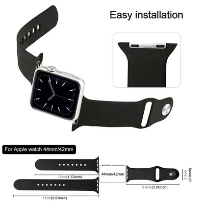 For Apple Watch Series 10 42mm / 9&8&7 41mm / SE 3&SE 2&6&SE&5&4 40mm / 3&2&1 38mm 3 in 1 Rubber Watch Band with Pin Buckle(Purple) by buy2fix