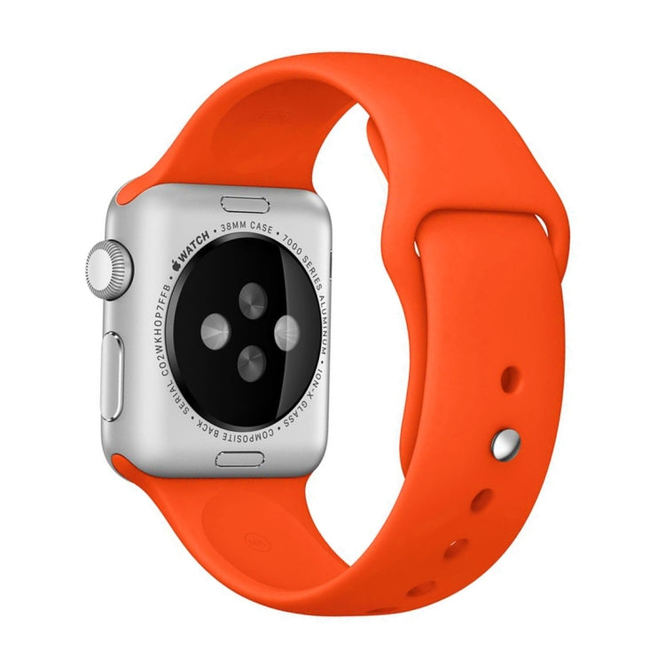 For Apple Watch Ultra 49mm & Watch Ultra 2 49mm / Series 9&8&7 45mm / SE 3&SE 2&6&SE&5&4 44mm / 3&2&1 42mm 3 in 1 Rubber Watch Band with Pin Buckle(Orange) by buy2fix