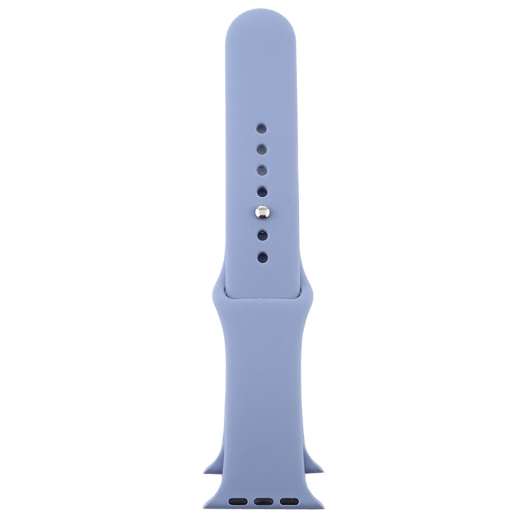 For Apple Watch Ultra 49mm & Watch Ultra 2 49mm / Series 9&8&7 45mm / SE 3&SE 2&6&SE&5&4 44mm / 3&2&1 42mm 3 in 1 Rubber Watch Band with Pin Buckle(Lavender Grey) by buy2fix