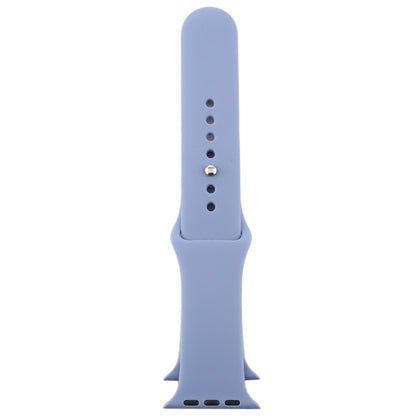 For Apple Watch Ultra 49mm & Watch Ultra 2 49mm / Series 9&8&7 45mm / SE 3&SE 2&6&SE&5&4 44mm / 3&2&1 42mm 3 in 1 Rubber Watch Band with Pin Buckle(Lavender Grey) by buy2fix