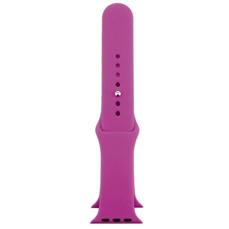 For Apple Watch Ultra 49mm & Watch Ultra 2 49mm / Series 9&8&7 45mm / SE 3&SE 2&6&SE&5&4 44mm / 3&2&1 42mm 3 in 1 Rubber Watch Band with Pin Buckle (Dragon Fruit) by buy2fix