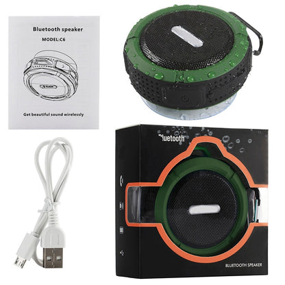 C6 Outdoor Waterproof Bluetooth Speaker with Suction, Support Hands-free Calling(Red) - Waterproof Speaker by buy2fix | Online Shopping UK | buy2fix