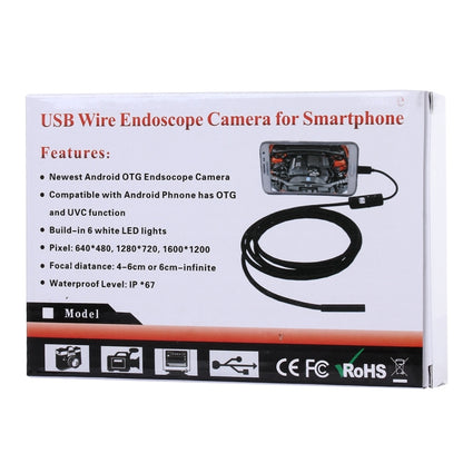 Waterproof Micro USB Endoscope Snake Tube Inspection Camera with 6 LED for OTG Android Phone, Length: 1m, Lens Diameter: 7mm -  by buy2fix | Online Shopping UK | buy2fix