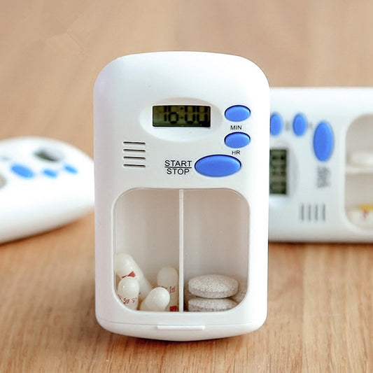 Smart portable Multi-Alarm Timer Pills Reminder Medicine Box(White) - Pill Boxes by buy2fix | Online Shopping UK | buy2fix