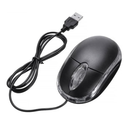 1000dpi Colorful Light USB Scroll Wheel Optical Mouse(Black) - Wired Mice by buy2fix | Online Shopping UK | buy2fix
