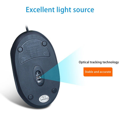 1000dpi Colorful Light USB Scroll Wheel Optical Mouse(Black) - Wired Mice by buy2fix | Online Shopping UK | buy2fix