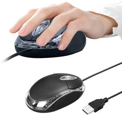 1000dpi Colorful Light USB Scroll Wheel Optical Mouse(Black) - Wired Mice by buy2fix | Online Shopping UK | buy2fix