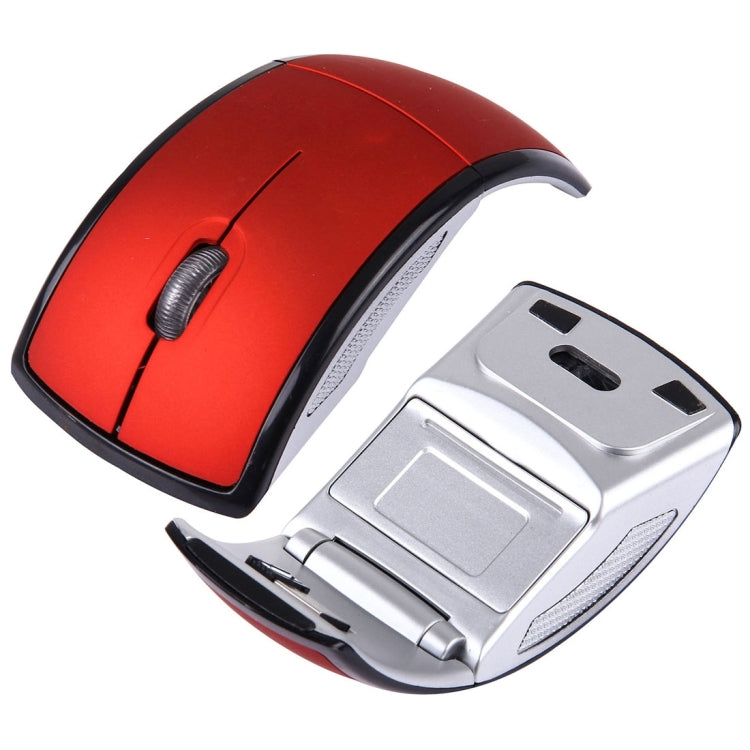 Wireless 2.4GHz 800-1200-1600dpi Snap-in Transceiver Folding Wireless Optical Mouse / Mice(Red) by buy2fix