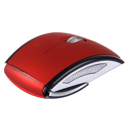 Wireless 2.4GHz 800-1200-1600dpi Snap-in Transceiver Folding Wireless Optical Mouse / Mice(Red) by buy2fix
