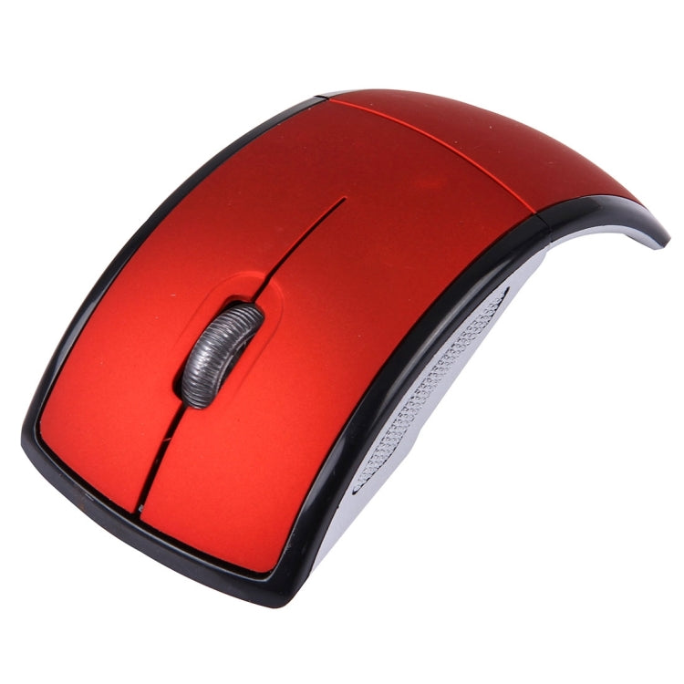 Wireless 2.4GHz 800-1200-1600dpi Snap-in Transceiver Folding Wireless Optical Mouse / Mice(Red) by buy2fix