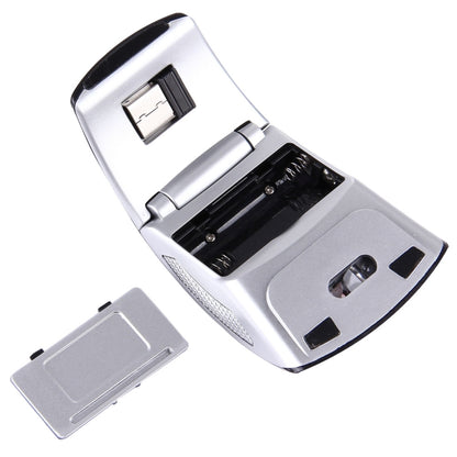 Wireless 2.4GHz 800-1200-1600dpi Snap-in Transceiver Folding Wireless Optical Mouse / Mice(Red) by buy2fix