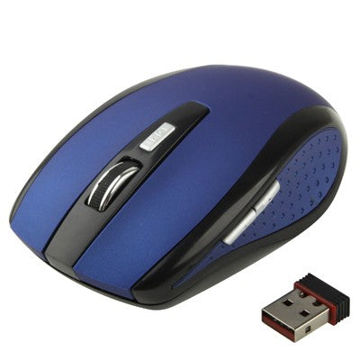 2.4 GHz 800~1600 DPI Wireless 6D Optical Mouse with USB Mini Receiver, Plug and Play, Working Distance up to 10 Meters (Blue) - Wireless Mice by buy2fix | Online Shopping UK | buy2fix