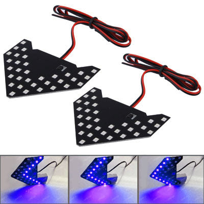Universal Amber Sequential Blue 33 LED 3528 SMD Arrows Light for Car Side Mirror Turn Signal (Pairs)