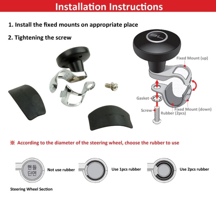 Car Vehicle Steering Wheel Spinner Knob Power Handle, Random Delivery by buy2fix