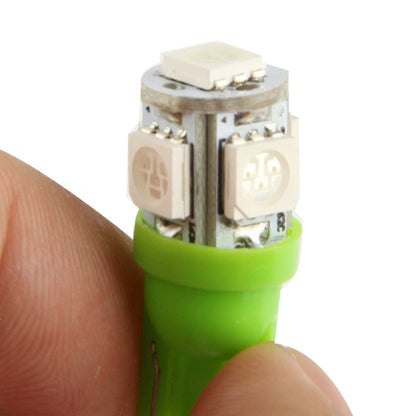 T10 Green 5 LED 5050 SMD Car Signal Light Bulb (Pair)(Green) - Clearance Lights by buy2fix | Online Shopping UK | buy2fix