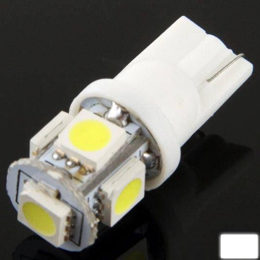 T10 5 LED Super White Vehicle Car Signal Light Bulb (Pair)(White) - Clearance Lights by buy2fix | Online Shopping UK | buy2fix