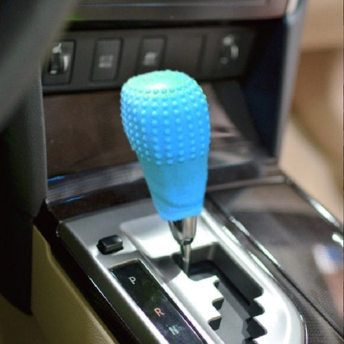 Universal Elasticity Nonslip Soft Silicone Car Gear Shift Knob Cover(Blue) by buy2fix