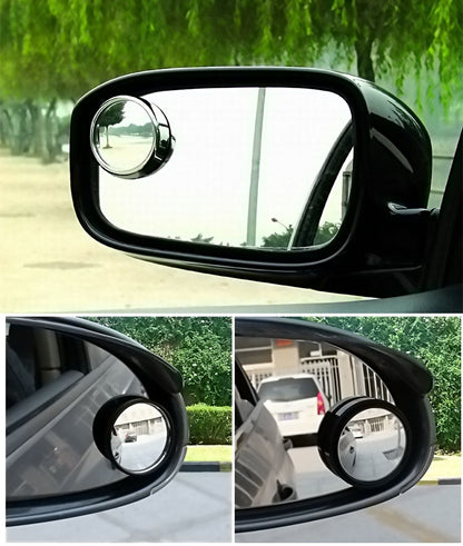 2 PCS SY-022 Car Vehicle Mirror Blind Spot Rear View Small Round Mirror, Diameter: about 5.6cm(Black) by buy2fix