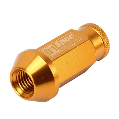 D1 Spec P1.5 M12x1.25 Racing Wheel Nut, Length: 50mm(Gold) - Nuts & Bolts by buy2fix | Online Shopping UK | buy2fix