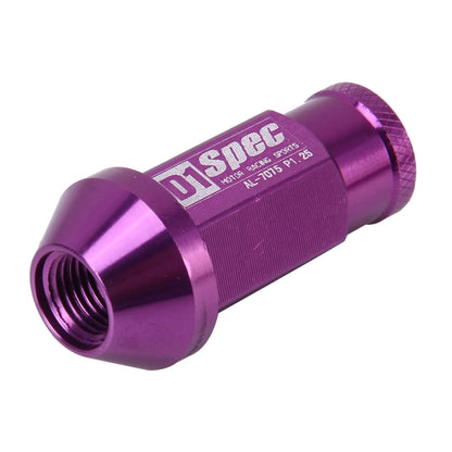 D1 Spec P1.5 M12x1.25 Racing Wheel Nut, Length: 50mm(Purple) - Nuts & Bolts by buy2fix | Online Shopping UK | buy2fix