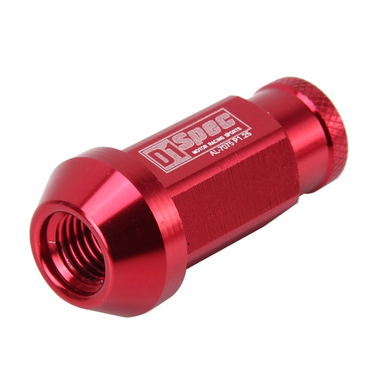 D1 Spec P1.5 M12x1.25 Racing Wheel Nut, Length: 50mm(Red) by buy2fix