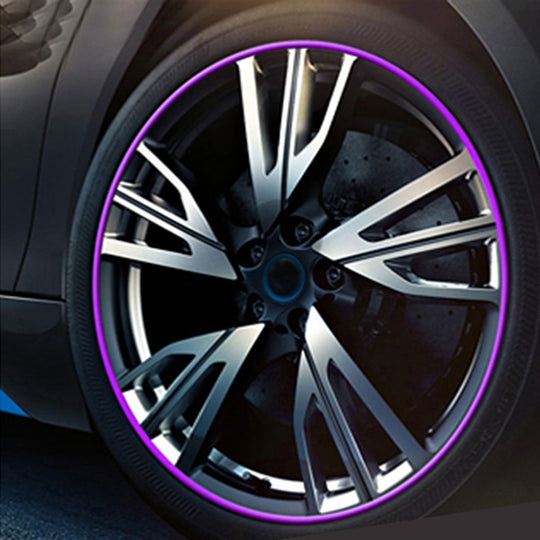 Bande décorative universelle anti-rayures, 8M, Flexible, pour moyeu de roue de voiture, moulures de garniture, bande décorative (violet)