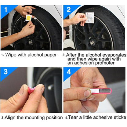Universal Decorative Scratchproof Stickup 8M Flexible Car Wheel Hub TRIM Mouldings Decoration Strip(White) by buy2fix